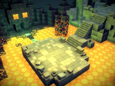 Cube World Bundle - Proto Series Low-poly 3D model