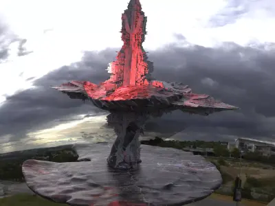 Dark Alice Themed Mushroom City 2 3D model