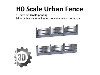 H0 Urban Fence System 3D print model