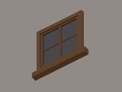 Window Low Poly Low-poly 3D model