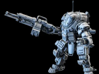 Titanfall Ogre 100mm 3D print model
