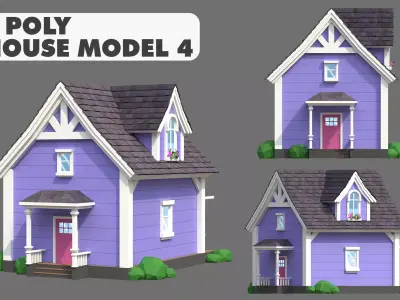 House Model 4 Low-poly 3D model