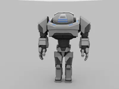 Droid runner rigged - animated character 3D model