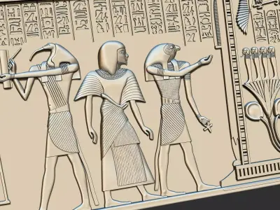 Judgement of Dead Osiris Egyptian 3D Printable Model CNC 3D print model