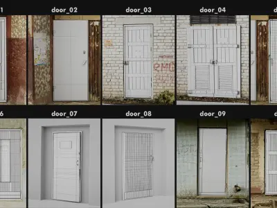 Photogrammetry Doors Pack volume 01 3D model