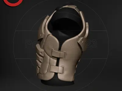 Sci fi character Torso armour v6 highpoly zbrush 3D model