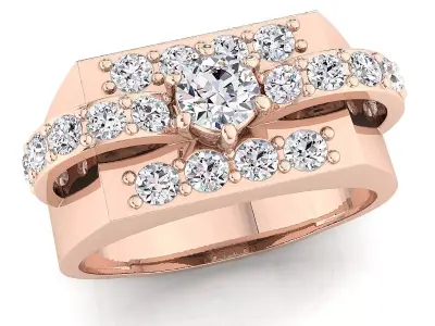 Small fancy mans ring 3D print model