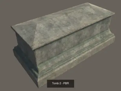 Stone tombs - PBR 3D Model Pack