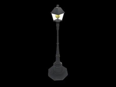 Street Lamp Low Poly 3D Model Low-poly 3D model