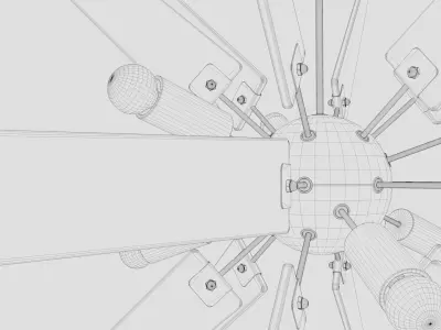 Sputnik Chandelier 3D model