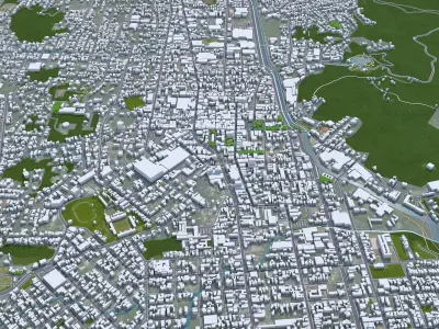 Joinville State of Santa Catarina Brazil 25km Low-poly 3D model