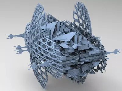 Bee Hive sci fi commutations array 3D model