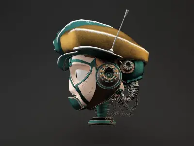 Mini Robot Head V2 3D model