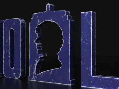 Wholock Logo Low-poly 3D model