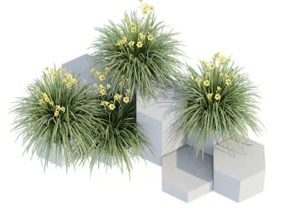 Hex-Block Planter 3D model