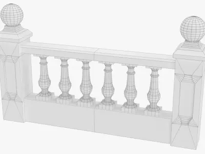 Balustrade railing 3D model