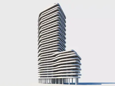 Modern apartment Low-poly 3D model