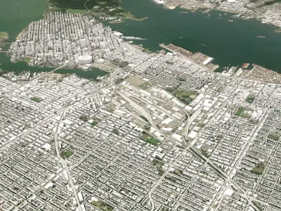 Cityscape Vancouver Canada 3D model