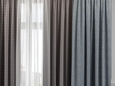 Curtain Set 304 3D model
