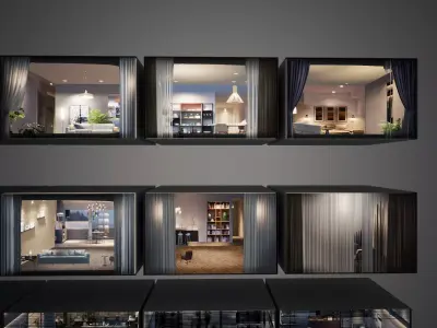 Modular Architectural Section Pack  Low-poly 3D model