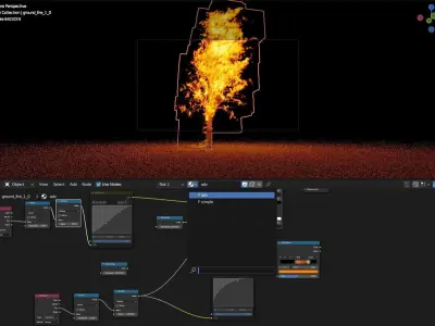 Burning Tree vdb 3D model