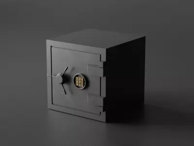 Metal Safe  Low-poly 3D model
