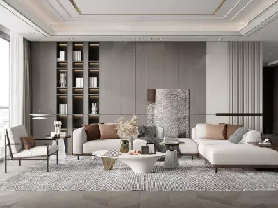 Livingroom Interior 3D model-10 3D model
