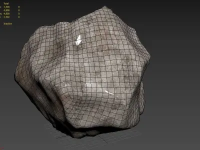 Rock M04A Low-poly 3D model
