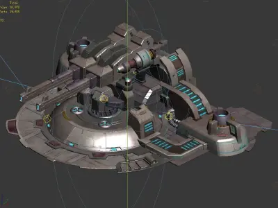 Mechanical Building - Fleet Turret 02 3D model