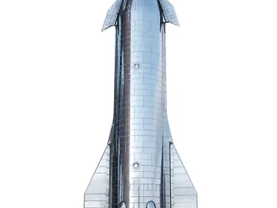 Starship SpaceX  Low-poly 3D model