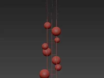 Gallotti Radice Bolle Tela Chandelier 3D model