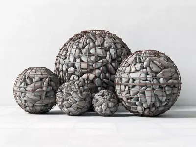 Gabion sphere form 3D model
