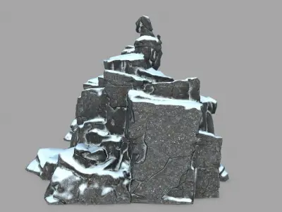 buddha rocks Low-poly 3D model