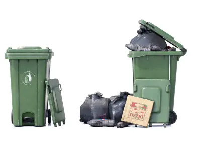  Wheelie Bin 3D model