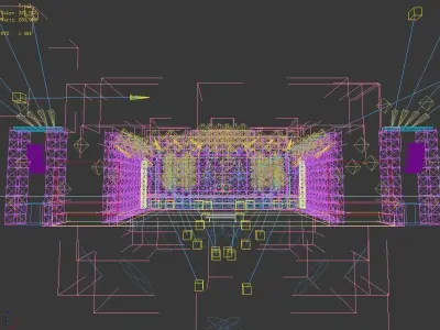 Stage party concert fashion catwalk T station  55 3D model