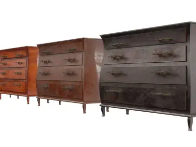 Chest of Drawers - Floor Cabinet Low-poly 3D model