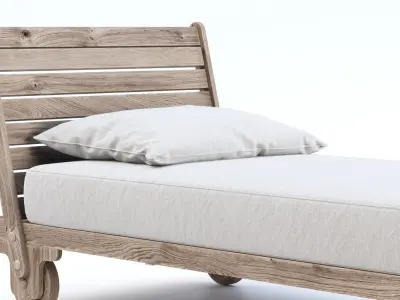 Eva wooden daybed EV25 by Bpoint Design  3D model