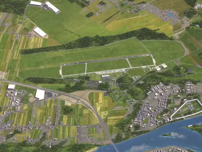 Modlin - Airport - WMI Low-poly 3D model