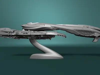 Halo Ship ORS heavy cruiser 3D print model