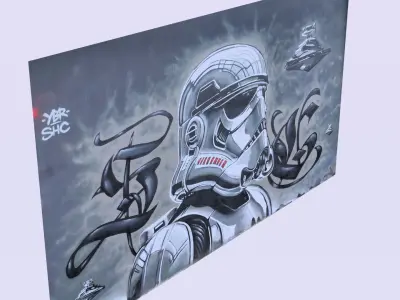 Graffiti wall VIII 3D model