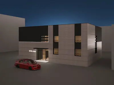 Motel 3D building  3D model