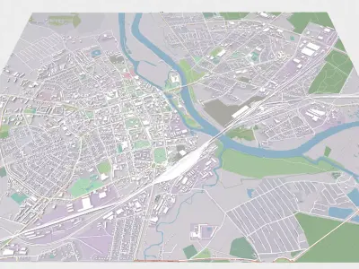 Cityscape Jelgava Latvia 3D model