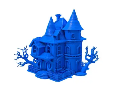 Halloween Ghost -  Haunted House -  Halloween Graveyard  3D print model