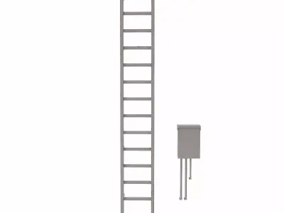 Ladder lowpoly 3d model Low-poly 3D model