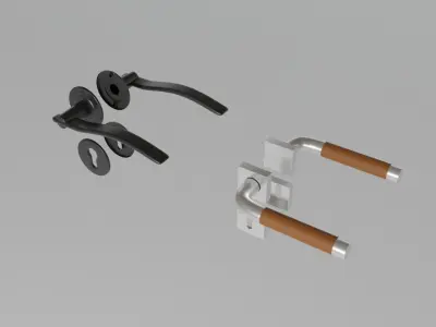Door handles 3D model purchase