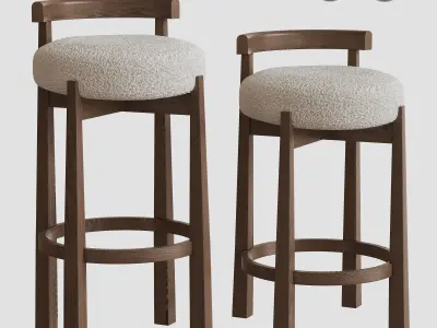 MIREN bar stools by Noho Home in two sizes 3D model