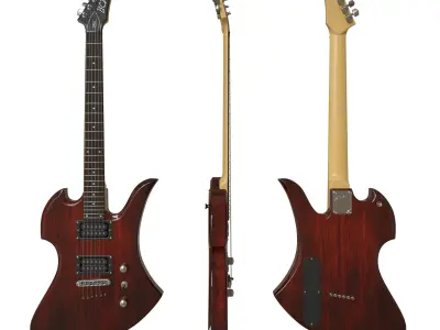 Electric Guitar BC Rich Mk1 Mockingbird 3D model