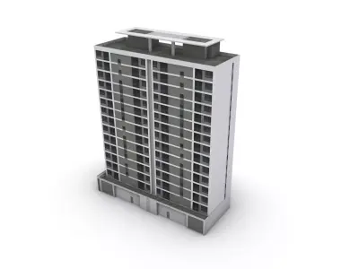 modern residential Low-poly 3D model