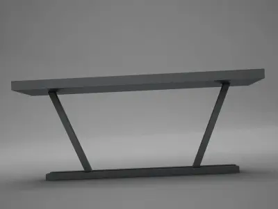 Modern Dining Room Buffet Table 04 Low-poly 3D model