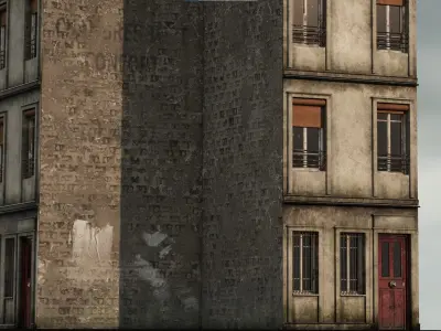 Paris Old Building Little Low-poly 3D model